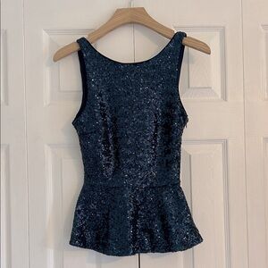 Zara Midnight Blue Sequin Tank Top